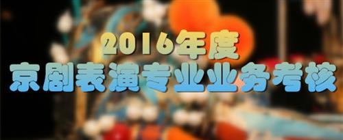 大鸡巴操逼网站国家京剧院2016年度京剧表演专业业务考...